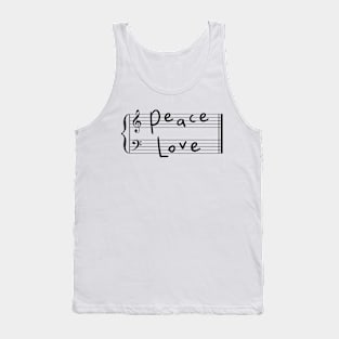 Music, Peace and Love Tank Top